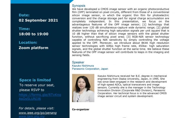 Distinguished Lecture: An Organic-Photoconductive-Film CMOS Image Sensor’s Advanced Technologies