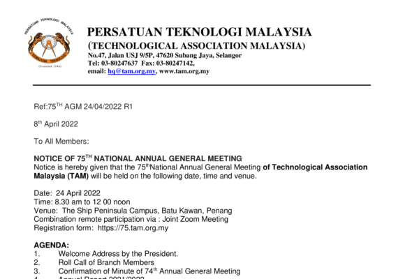 National Annual General Meeting 2022