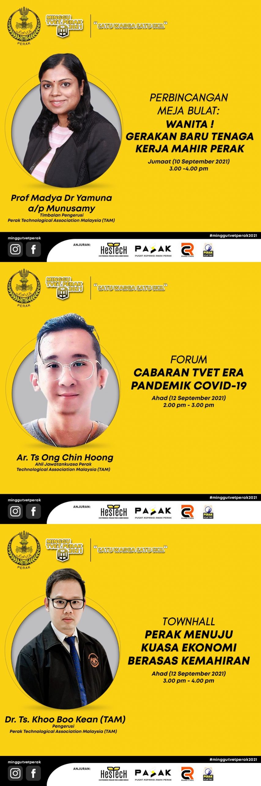 Perak TVET Week 2021 speakers